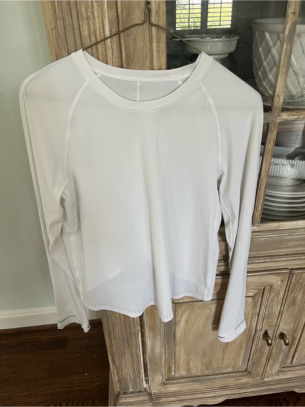 Lululemon White Long-Sleeve Tee